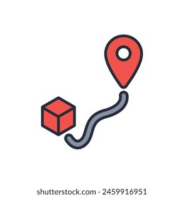 shipping icon. vector.Editable stroke.linear style sign for use web design,logo.Symbol illustration.