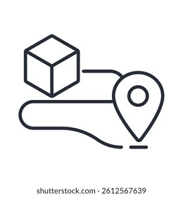 shipping icon. vector.Editable stroke.linear style sign for use web design,logo.Symbol illustration.