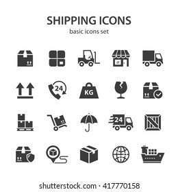 Shipping icons.