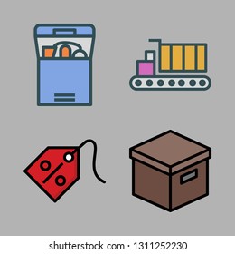shipping icons set. vector set about [ iconsRandom:4] icons set.