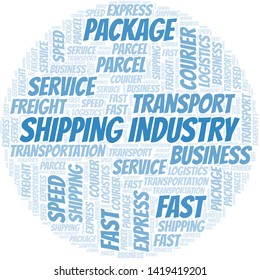 Shipping Industry word cloud. Wordcloud made with text only.