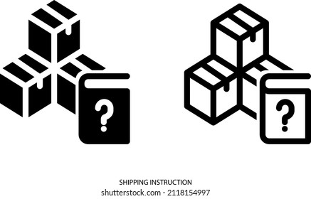 Shipping instruction icon  , vector illustration