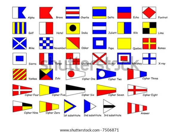 Shipping International Signal Flags Stock Vector (Royalty Free) 7506871