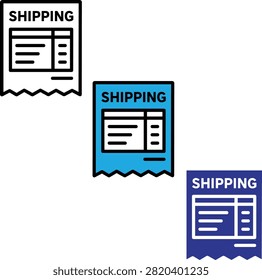 Shipping Invoice Document Waybill Bill Of Lading Vector Icon