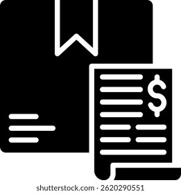 Shipping Invoice Icon Glyph Vector Illustration