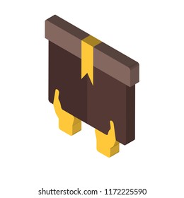 Shipping isometric left top view 3D icon