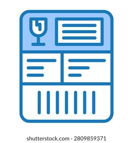 Shipping Label Icon Blue Dualtone Design Vector Illustration