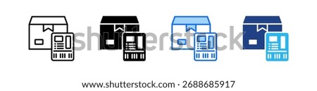 Shipping Label Icon Set Multiple Style Collection