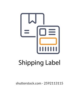 Shipping Label icons vector stock illustration.