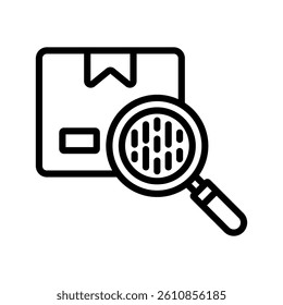 Shipping Label Line Vector Illustration On White Background.