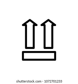 shipping label up pack icon vector template  