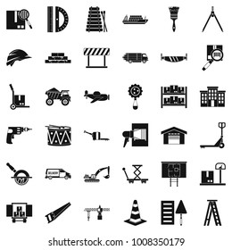 Shipping land icons set. Simple set of 36 shipping land vector icons for web isolated on white background
