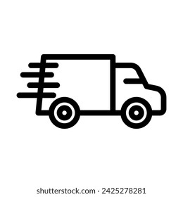 gráfico vectorial de ilustración de icono de línea de envío. Ilustración de elemento simple gráfico vectorial, adecuado para aplicaciones, sitios web y presentaciones aisladas sobre fondo blanco