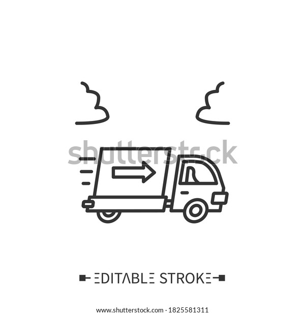Shipping\
line icon. Product distribution. Delivery service. Production\
logistics. Product transportation.Stages and elements of a\
successful production cycle. Editable\
stroke