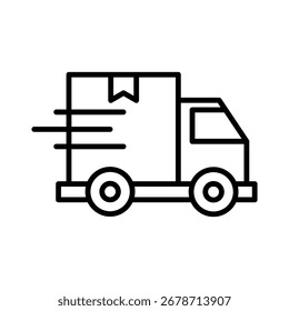Icono de línea de envío Vector colección