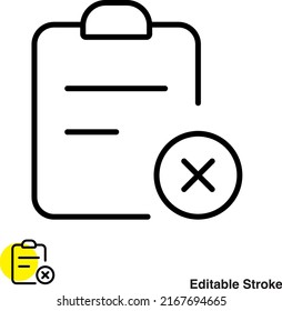 Shipping List Vector Line Icon