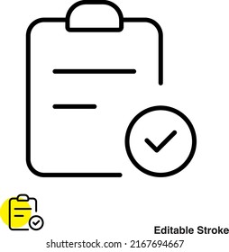 Shipping List Vector Line Icon
