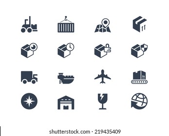 Shipping and logistic icons