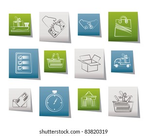 Shipping and logistic icons - vector icon set