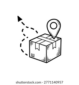 Shipping, logistics, and delivery concept illustration