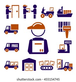 shipping, logistics icon set