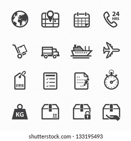 Shipping And Logistics Icons With White Background