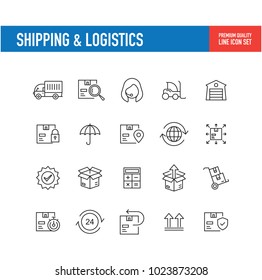 Shipping Logistics Line Icon