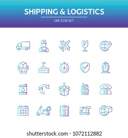 Shipping Logistics Line Icon