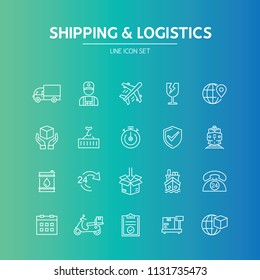 Shipping Logistics Line Icon