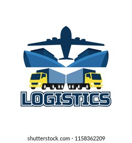 Shipping Logistics Logo Isolated On White Stock Vector (Royalty Free ...