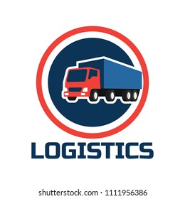 shipping logistics logo, vector illustration
