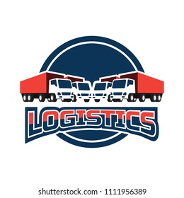 shipping logistics logo, vector illustration