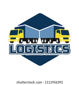 shipping logistics logo, vector illustration