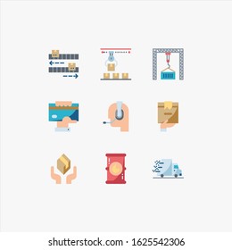 Shipping and Logistics set Icons