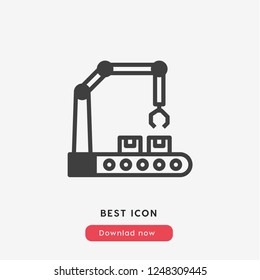 shipping machine icon vector. Container symbol.