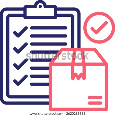 Shipping Manifest Icon Color Vector Illustration