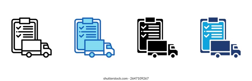 ícone Manifesto de Entrega - Ilustração de Vetor com Vários Estilos