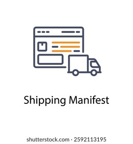 Shipping Manifest icons vector stock illustration.