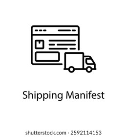 Shipping Manifest icons vector stock illustration.