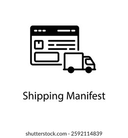 Shipping Manifest icons vector stock illustration.