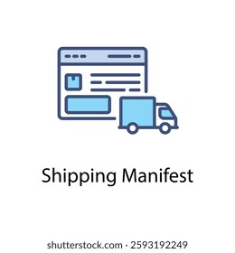 Shipping Manifest icons vector stock illustration.