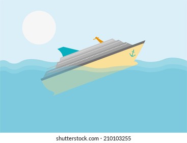 Shipping Maritime Accident concept Vector eps10