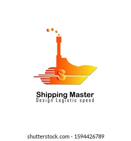 Shipping master logo design simple