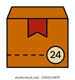 Iconos llenos del envío y de la distribución del paquete