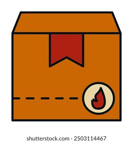 Shipping and package distribution filled icons