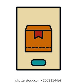 Shipping and package distribution filled icons