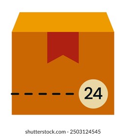 Shipping and package distribution flat icons