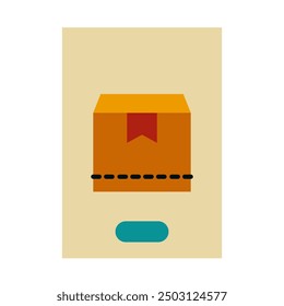 Shipping and package distribution flat icons