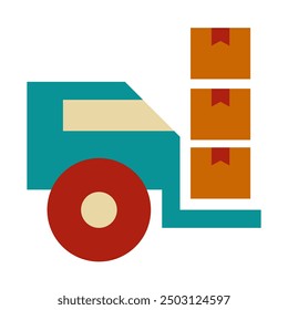 Shipping and package distribution flat icons