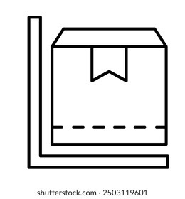 Shipping and package distribution outline icons